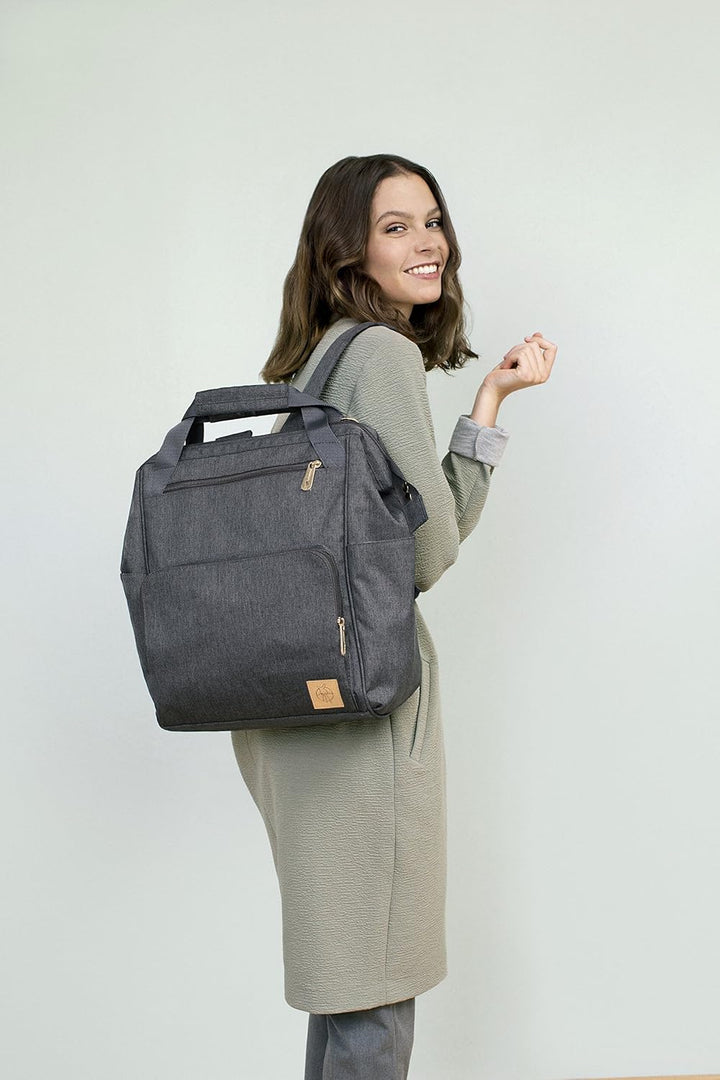 LÄSSIG Baby Wickelrucksack Wickeltasche inkl. Wickelzubehör nachhaltig produziert/Goldie Backpack, a