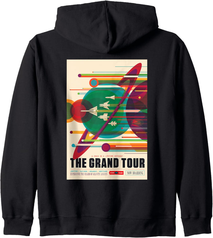 NASA JPL "The Grand Tour" Space Travel Poster Kapuzenjacke