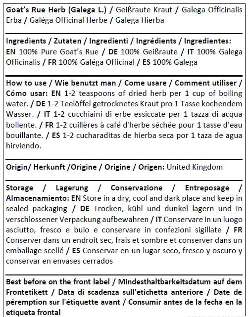 Geissraute Kraut / Galega L / Goat’s Rue Herb # Herba Organica # Echte Geissraute, Bockskraut, Fleck