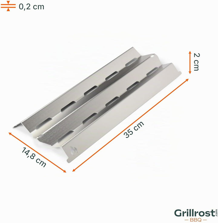 Grillrost.com Das Original Edelstahl V2A Aromaschienen für Broil King Monarch, Signet, Sovereign &amp; R