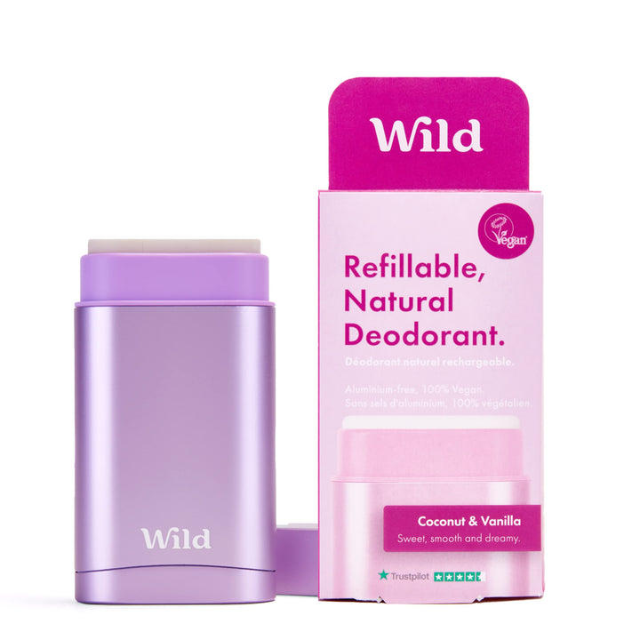 Wild - Natürliches nachfüllbares Deo - Aluminiumsalzfrei - Lang anhaltender Schutz - 100% Inhaltssto