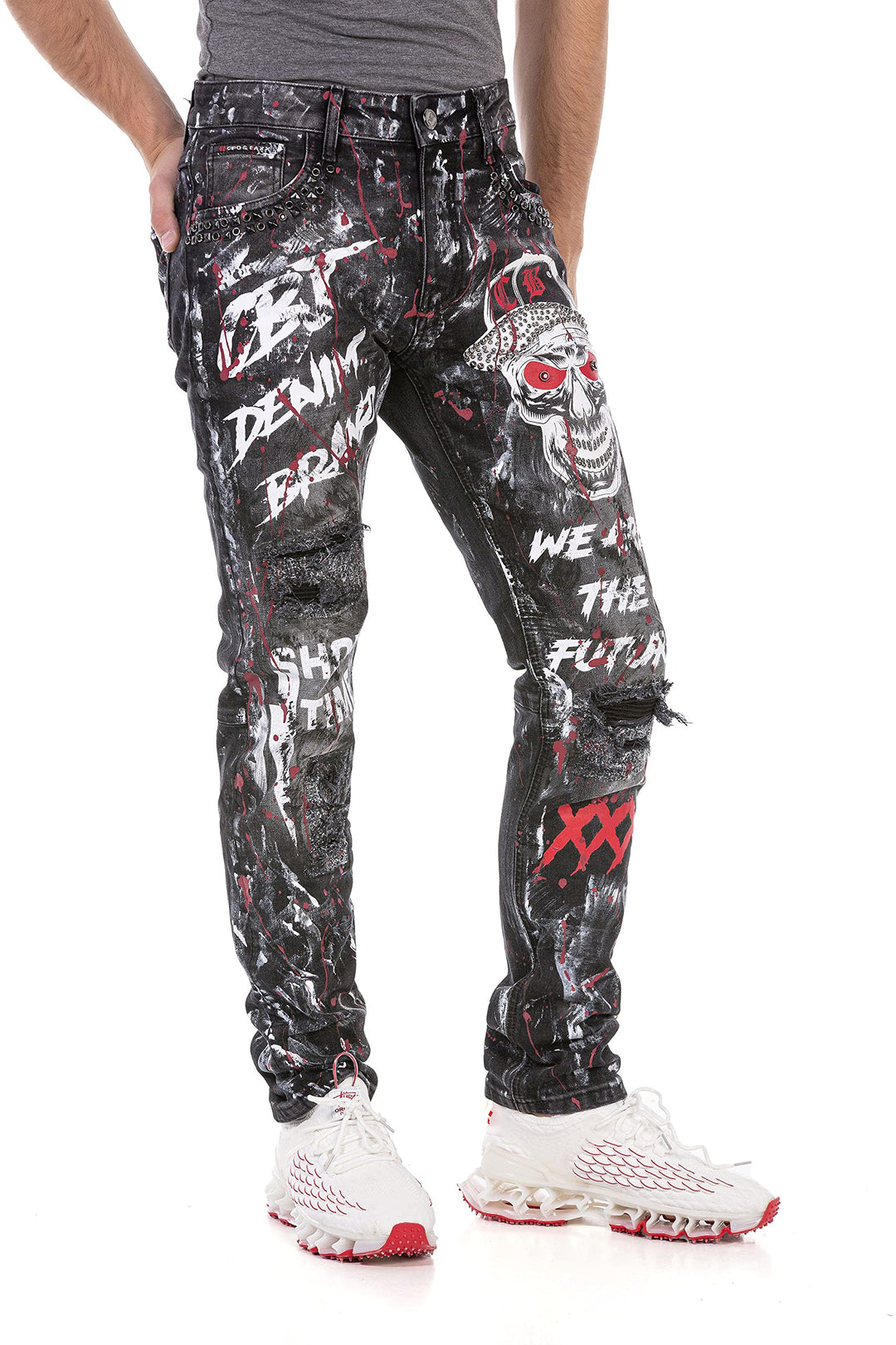 Cipo & Baxx Herren Regular Fit Jeanshose Denim Pants Jeans Hose, Cd700-s