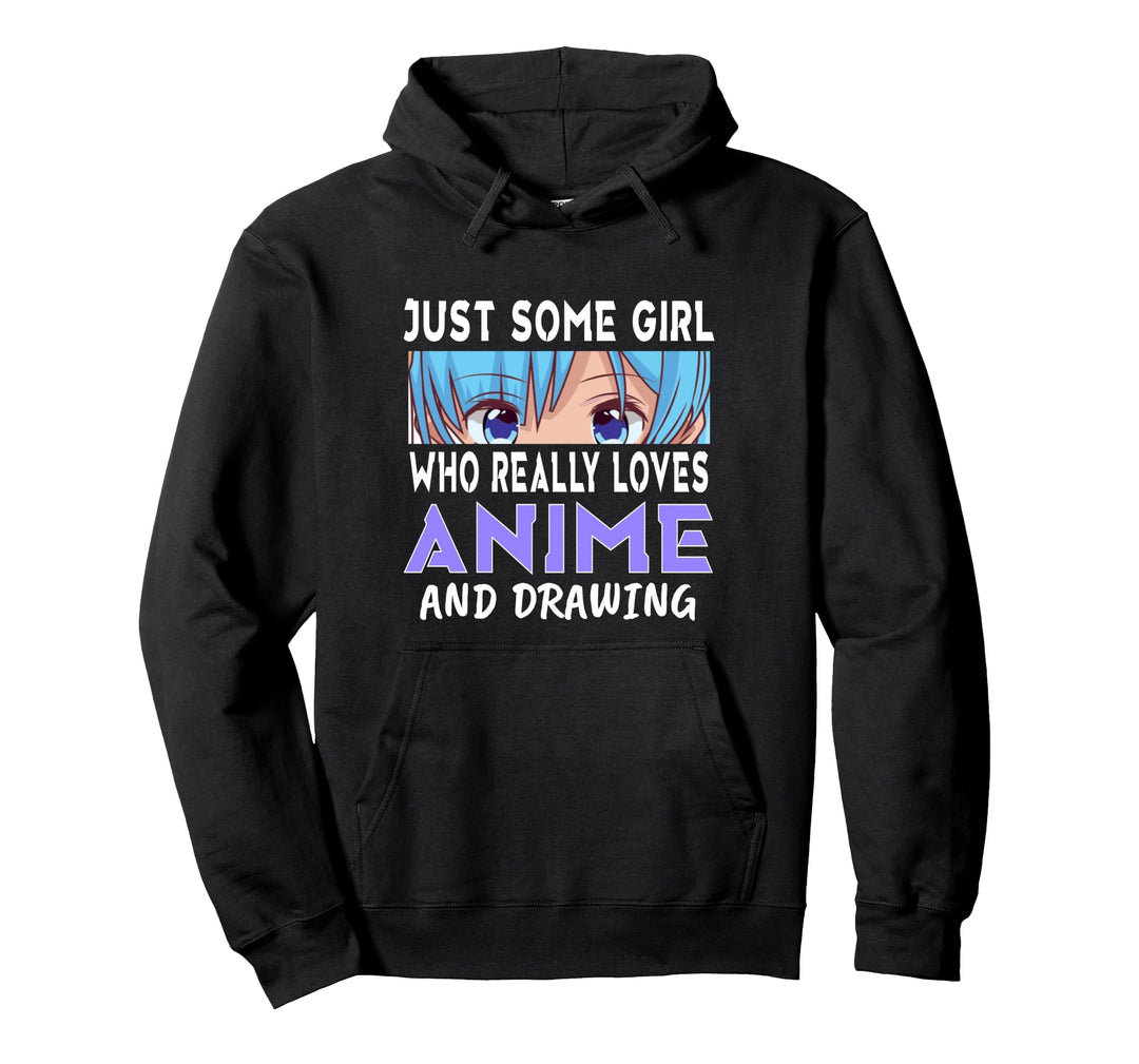 Mädchen, das Anime liebt und Zeichnen Skizzieren Manga Girls Teen Pullover Hoodie