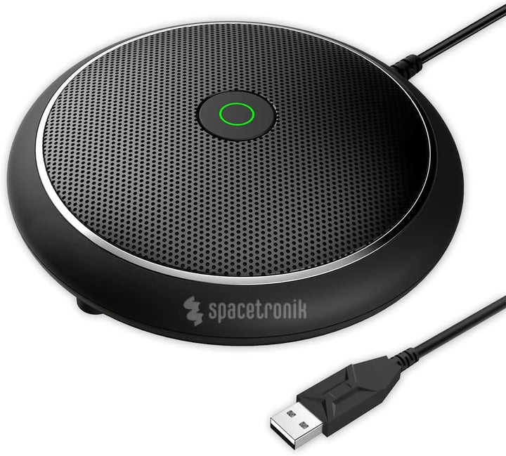 Spacetronik USB Konferenzmikrofon ohne Lautsprecher, USB Mikrofon PC mit Geräuschunterdrückung, Stum