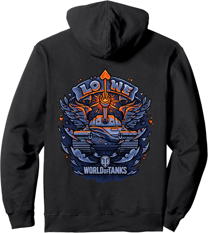 World of Tanks Valentinstag Löwe (Orange) Pullover Hoodie