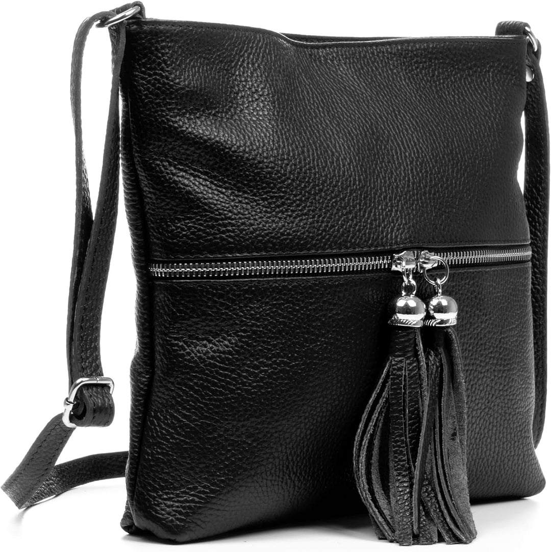 FIRENZE ARTEGIANI. Altino Umhängetasche für Damen, Echtleder, Dollaro-Finish, 27 x 6 x 25 cm, Farbe: