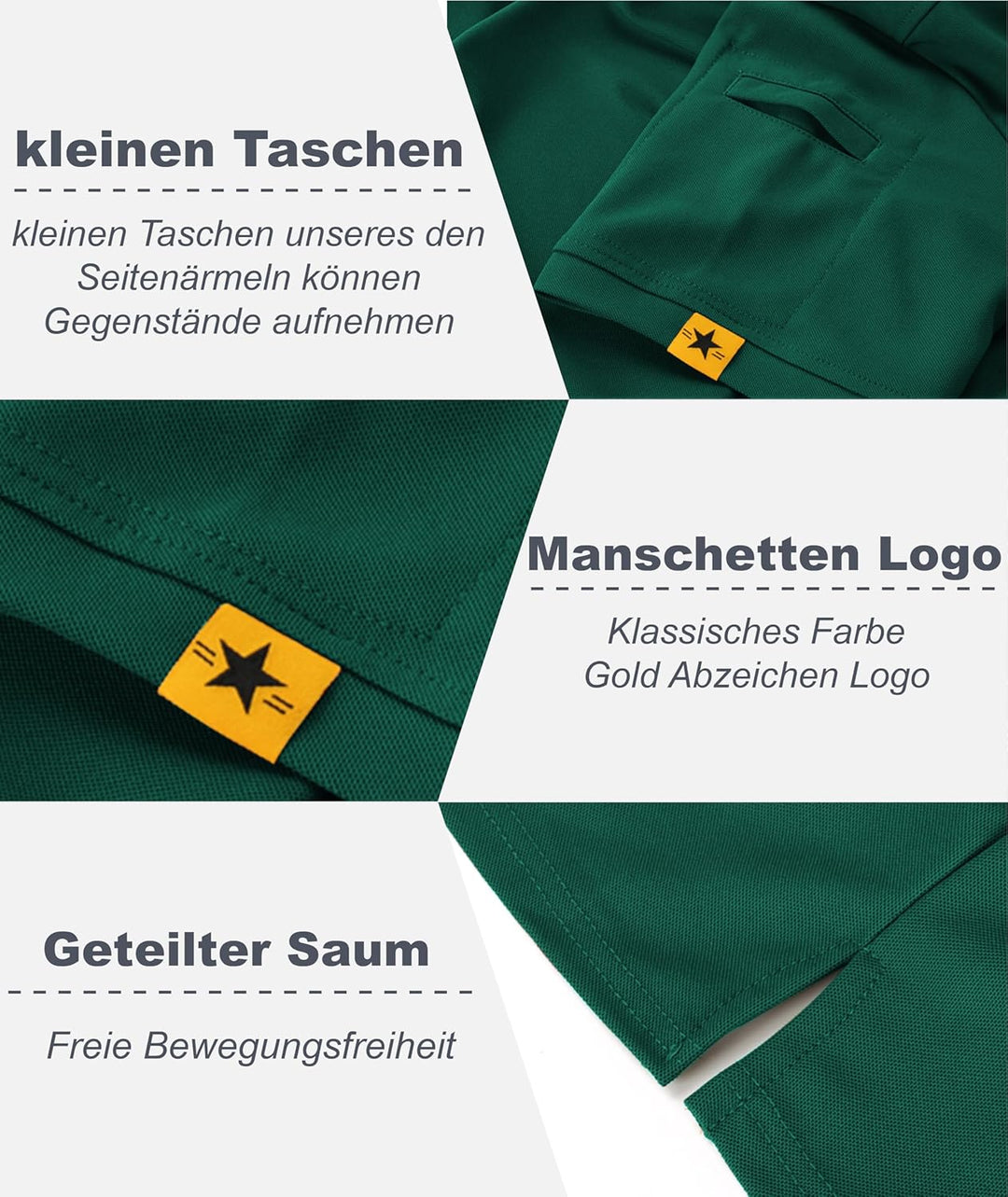 igeekwell Poloshirt Herren Kurzarm Atmungsaktives Golf-Polo-Hemd Summer Poloshirts Männer mit Brille