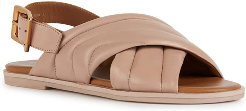 Geox Mädchen D Naileen Flat Sandal 36 EU Nude, 36 EU Nude