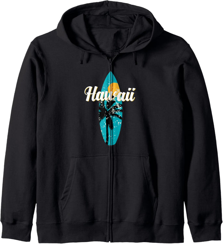 Hawaii Surfen Aloha Vintage Retro Surfbrett Strand Surfer Kapuzenjacke