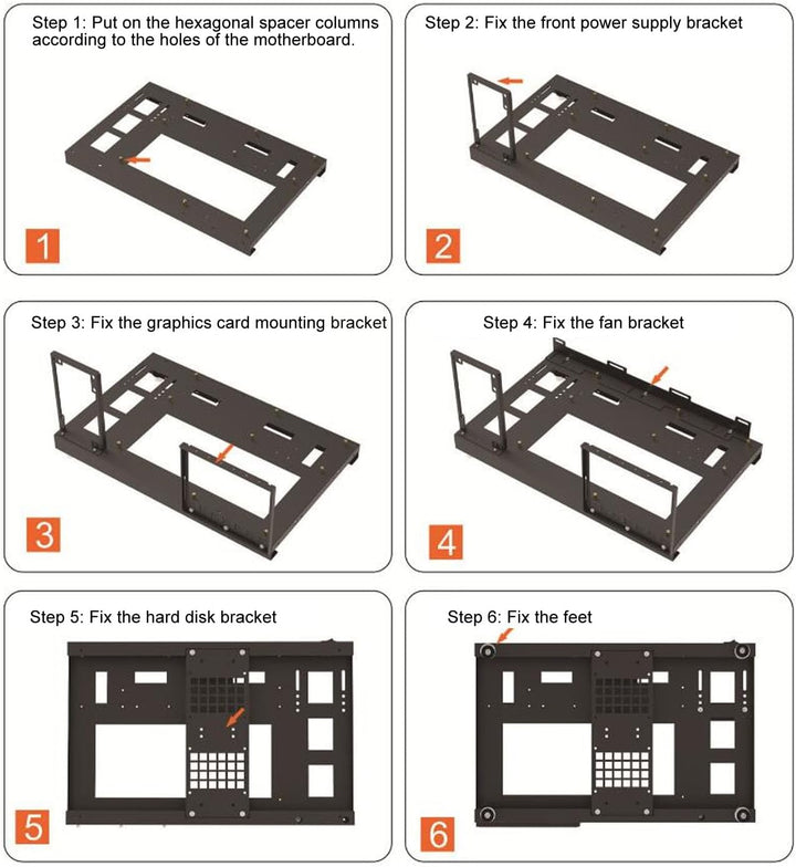 DIY Computer Motherboard Gehäuse Rack, ATX M ATX ITX Motherboards Offenes Gehäuse, ATX Offenes Gehäu