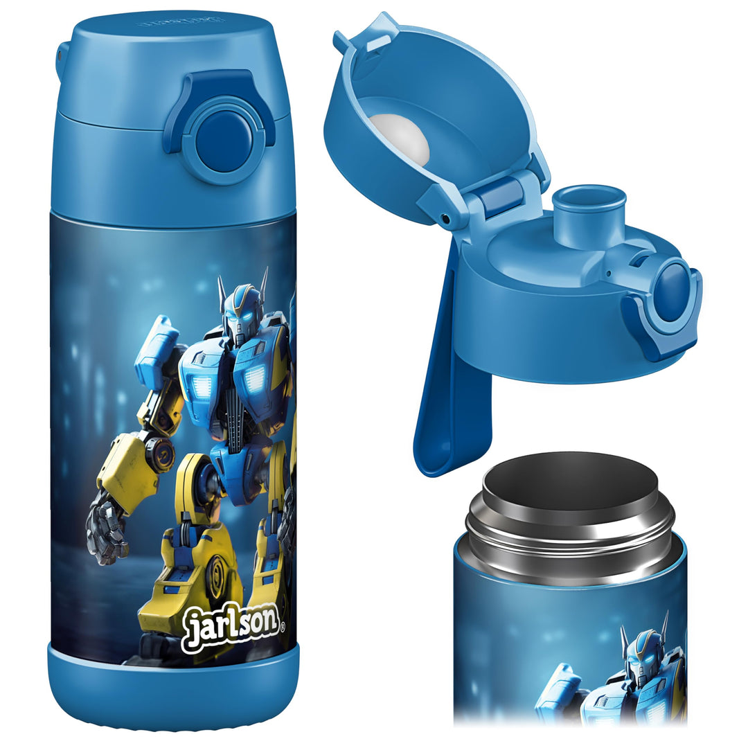 Jarlson® Trinkflasche Kinder Edelstahl MALI [THERMOSFLASCHE] - Kindertrinkflasche Auslaufsicher - Th