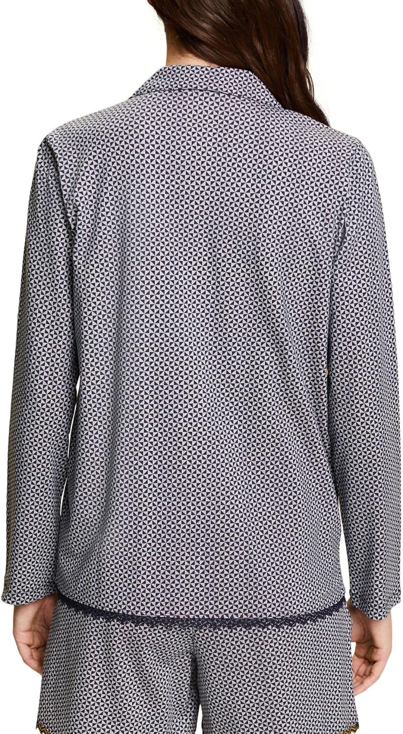 ESPRIT Pyjamaobterteil mit Spitze 38 Navy, 38 Navy