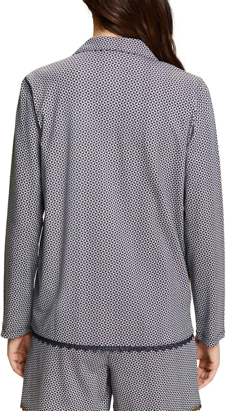 ESPRIT Pyjamaobterteil mit Spitze 38 Navy, 38 Navy