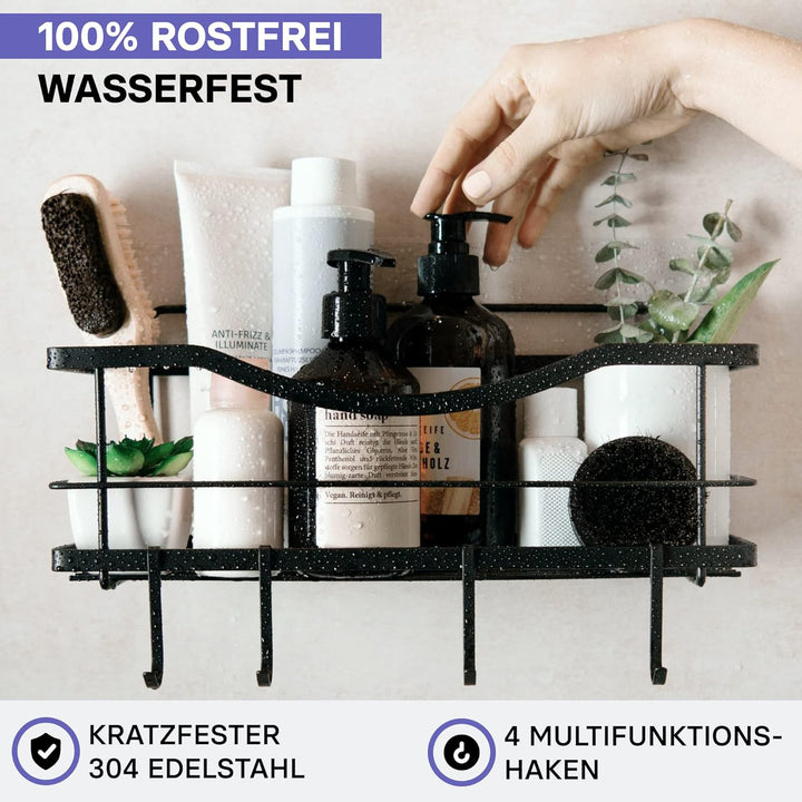 KINCMAX Duschablage ohne Bohren aus Edelstahl- Rostfrei Duschregal Selbstklebend für das Badezimmer