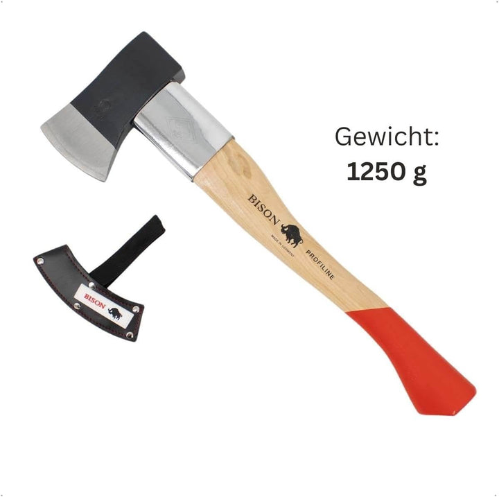 Bison Profiline Spaltbeil 1250 g, Länge 500 mm, Profiwerkzeug für höchste Ansprüche, 01-22-24.2-2295