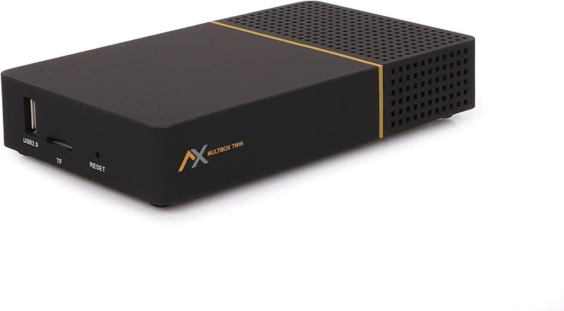 AX Multibox Twin 4K UHD E2 Linux Twin Sat-Receiver mit PVR Aufnahmefunktion, DVB-S2 Tuner, HDTV, 216