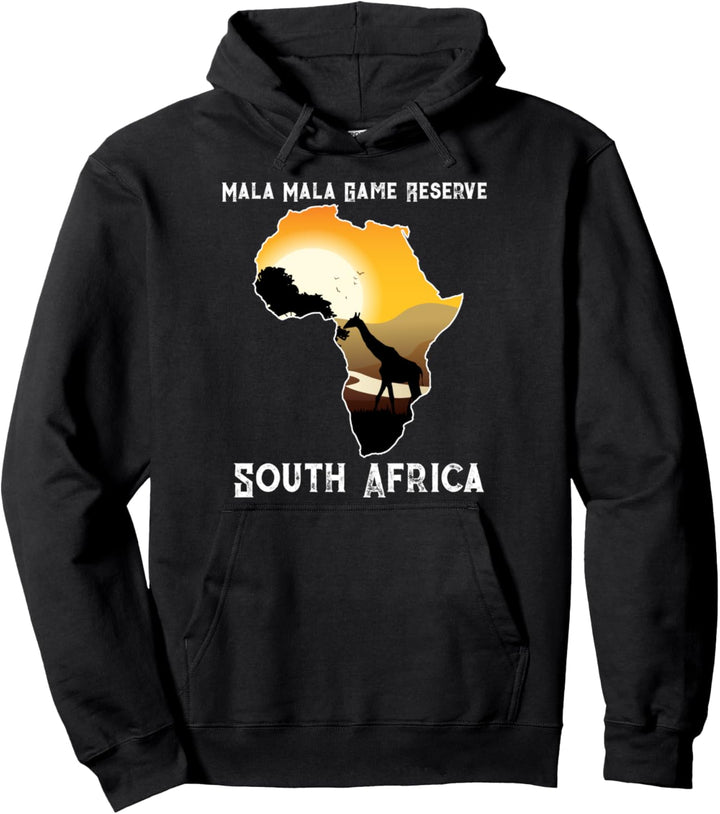Vintage Sonnenuntergang Giraffe Safari Mala Mala Pullover Hoodie