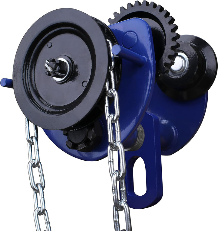 Pallit Laufkatze GEARED | 1000 kg Tragkraft | 80-125 mm Flanschenbreite | Krankatze Handfahrwerk + H