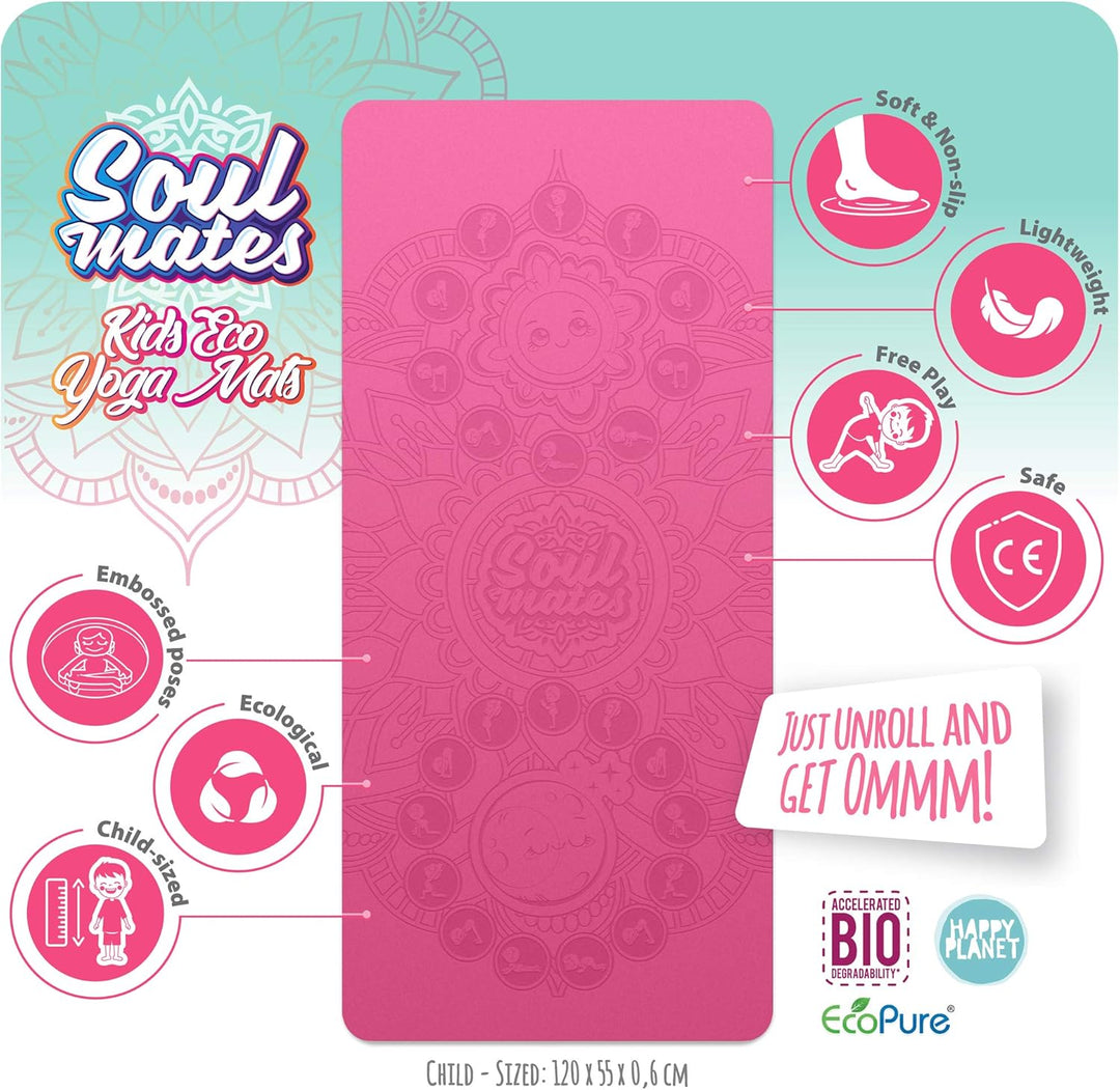 Kids Yoga Mats Rosa, Rosa