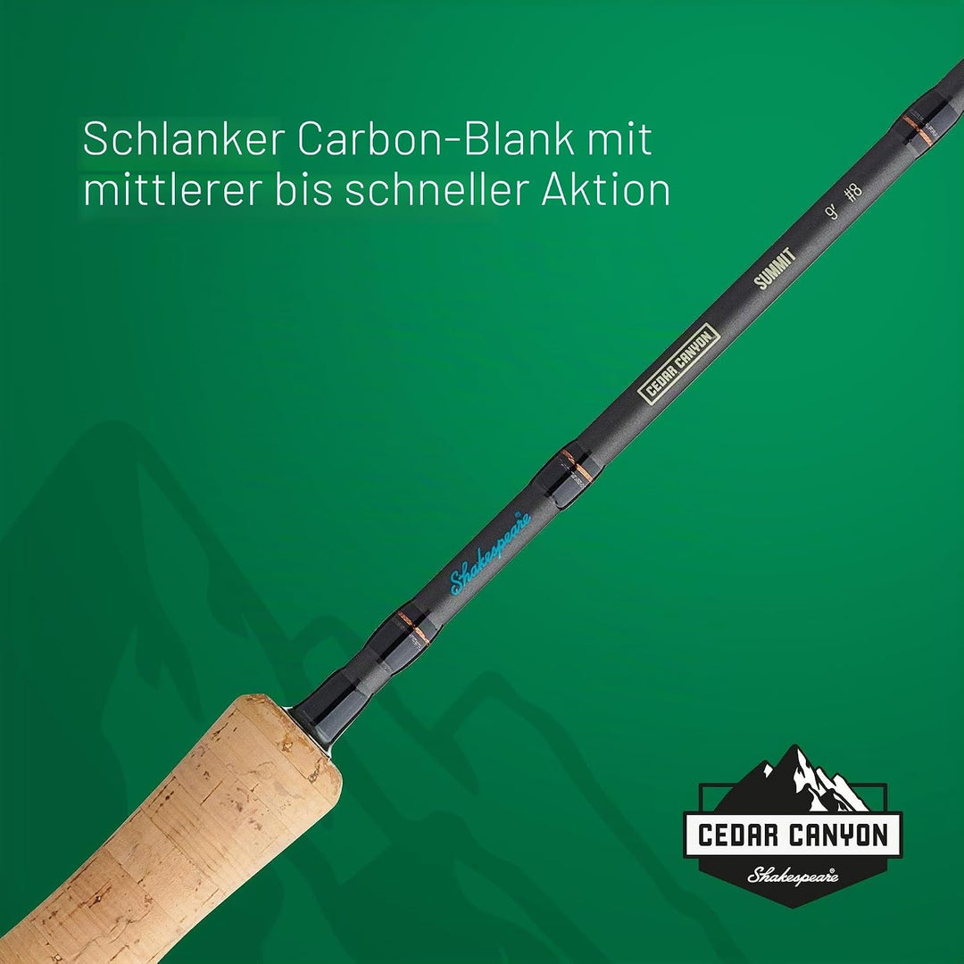 Shakespeare Cedar Canyon Elite Fly Rod Altes Modell – 2024 8' - 4wt - 4pc, Altes Modell – 202