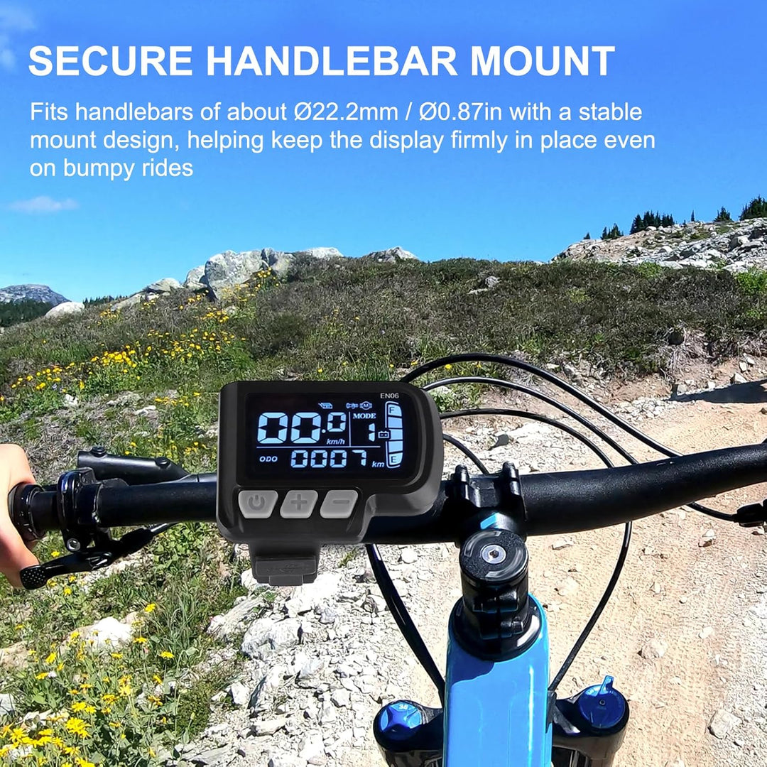 E-Bike Display 24V 36V 48V LCD Bildschirm mit 6 Pin Wasserdichtes Schnittstellenkabel für Elektrofah