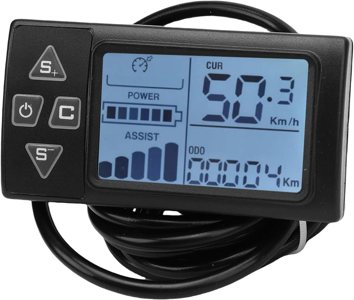 Sorandy S861 Elektrofahrrad-LCD-Display-Messgerät, E-Bike-Tachometer-Kilometerzähler mit SM-Anschlus