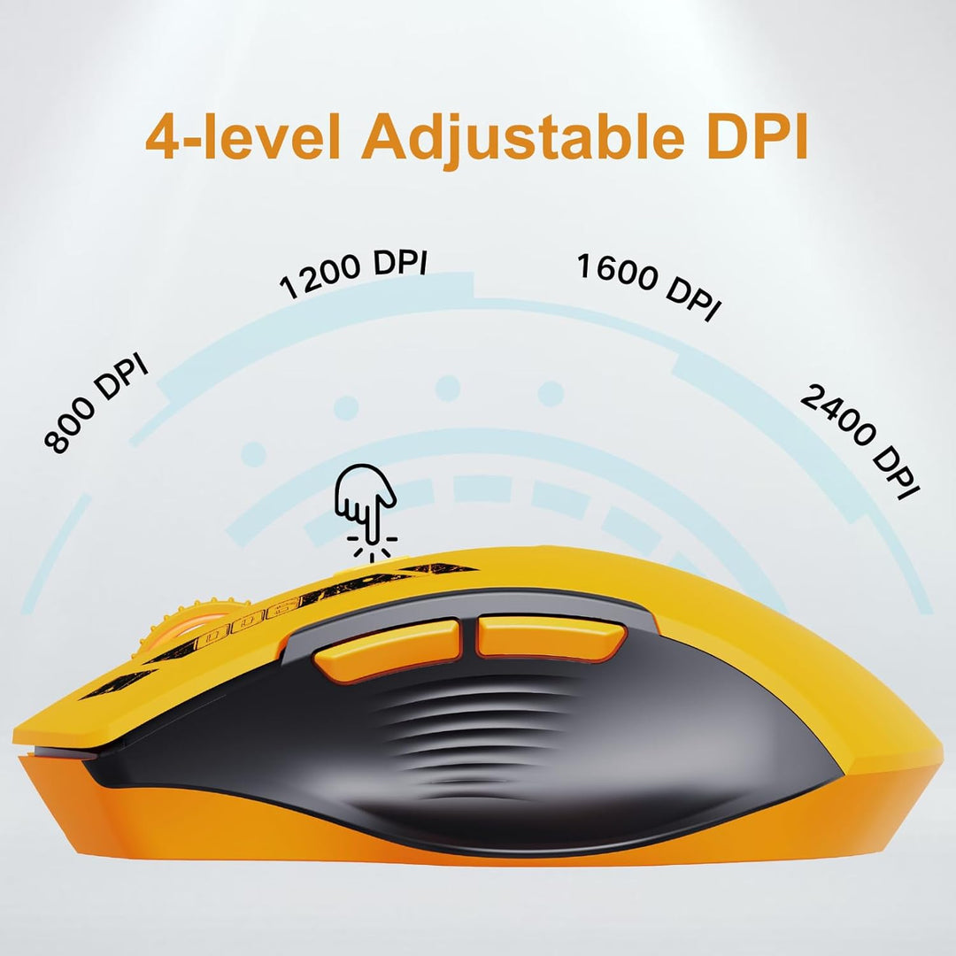 Uineer kabellose Maus, [Verbessert] Mit visueller Batterieanzeige, 2.4G USB Ergonomische Maus kabell