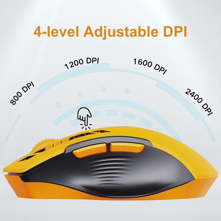 Uineer kabellose Maus, [Verbessert] Mit visueller Batterieanzeige, 2.4G USB Ergonomische Maus kabell