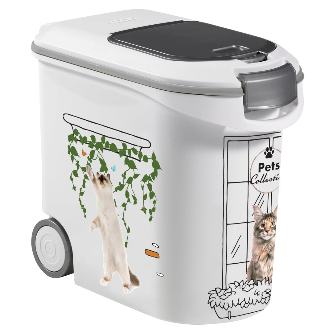 Curver Futterbehälter für Katzen – 35 l/12 kg – Pets Collection – luftdichte Aufbewahrung gegen Gerü
