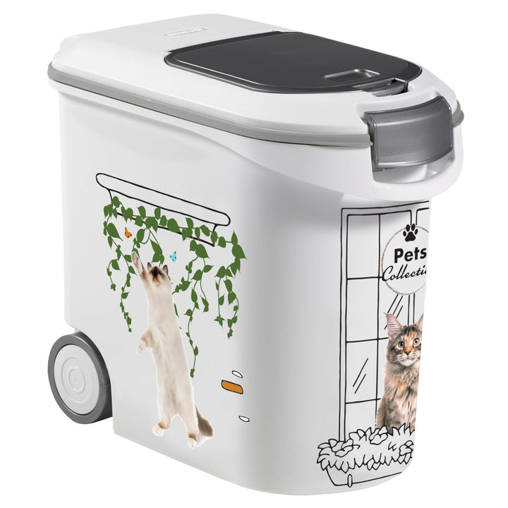 Curver Futterbehälter für Katzen – 35 l/12 kg – Pets Collection – luftdichte Aufbewahrung gegen Gerü