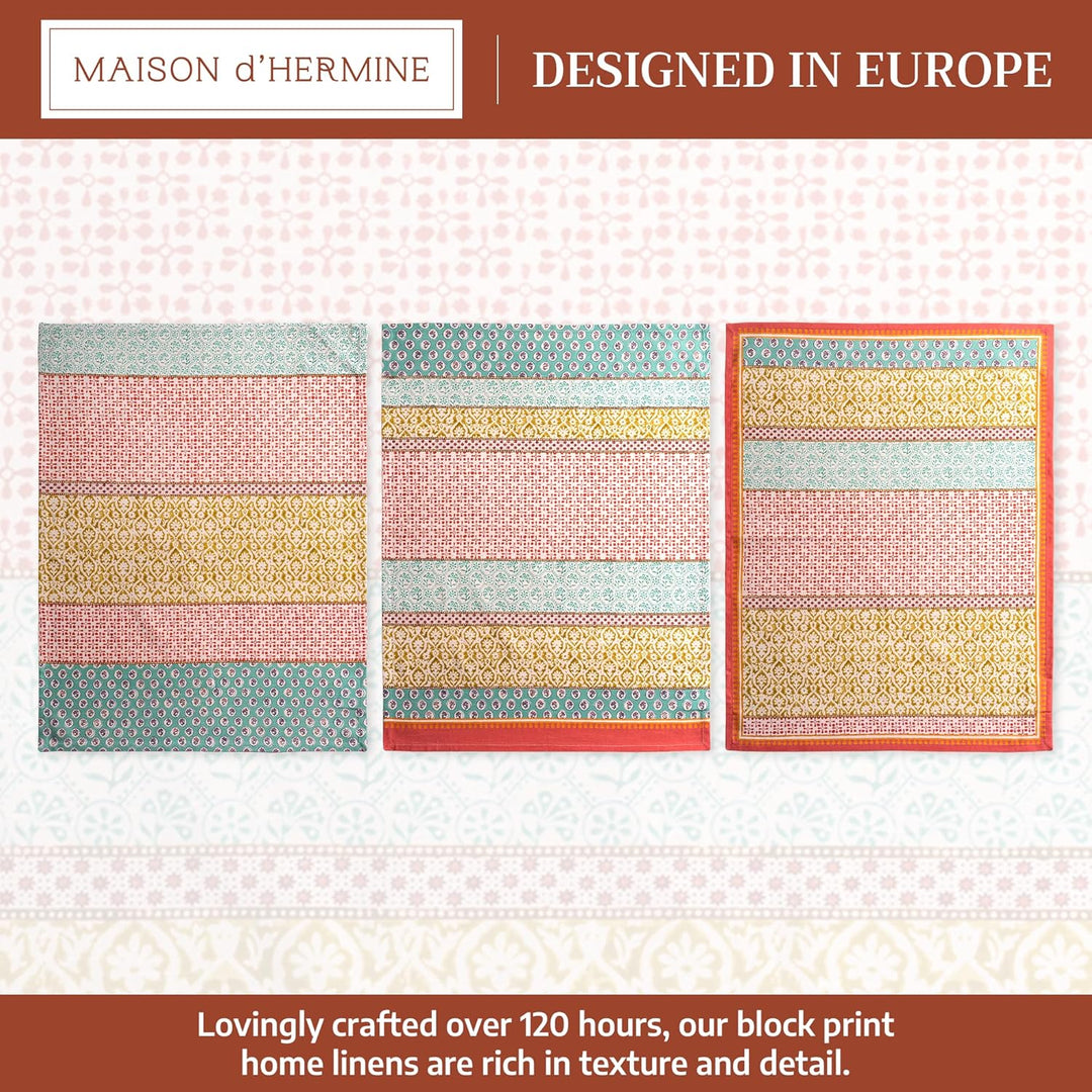 Maison d' Hermine Provence 100% Baumwolle Set von 3 Mehrzweck-Küchentuch Weiche, saugfähige Geschirr