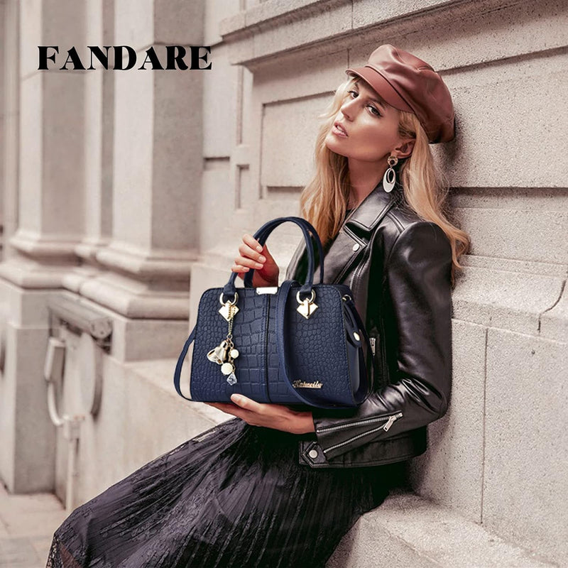 FANDARE Damen Handtasche Umhängetasche Frauen Schulterbeutel Shopper Tote Reise Henkeltasche Schulte
