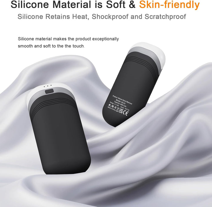 Jialine Hand Warmers Rechargeable,Thermally Conductive Silicone Hand Warmers for 360° Double-Sided H