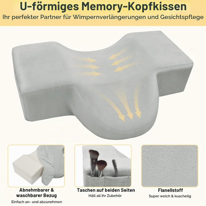 CGBE U-förmiges Wimpernkissen für Wimpernverlängerungen: Nackenkissen Zur Wimpernverlängerung, Ergon