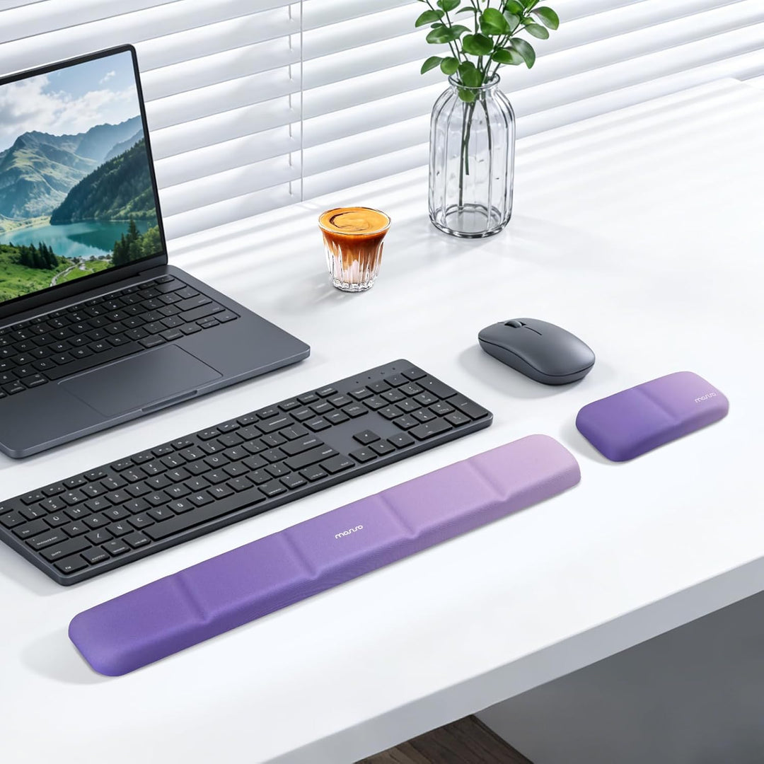 MOSISO Handballenauflage, Ergonomische Wrist Rest zur Entlastung Des Handgelenks mit PU Leder Memory