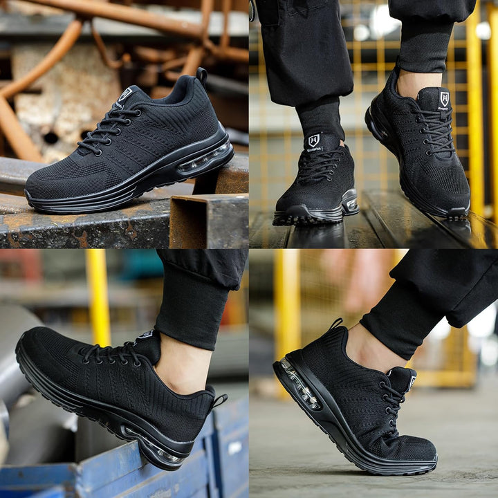 Baofular Arbeitsschuhe Herren Sicherheitsschuhe Damen Leicht Sportlich Stahlkappenschuhe rutschfest