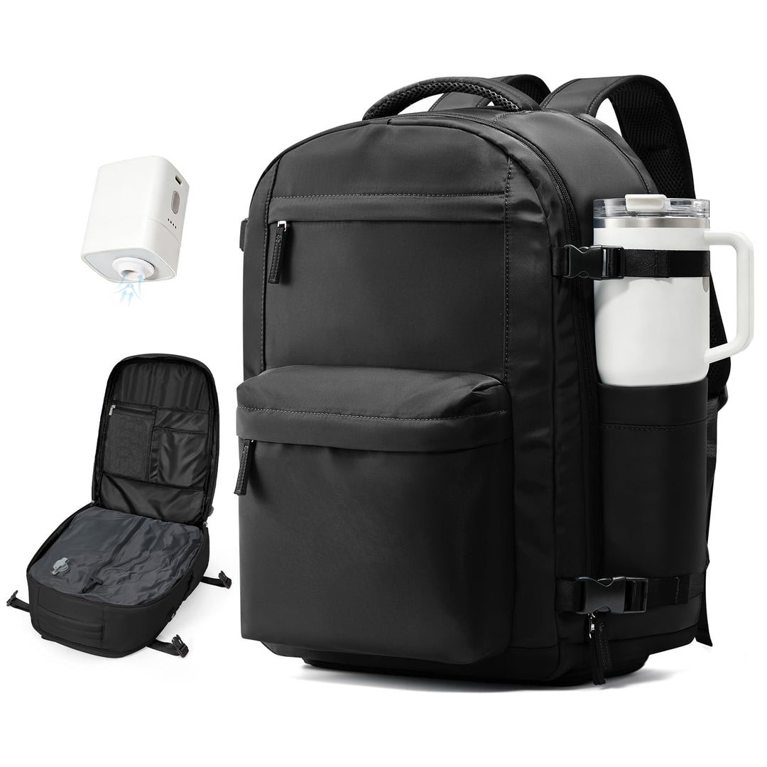 BOXSAM Vakuum Rucksack Handgepäck Flugzeug Tasche Airbag mit Vakuumsystem Reisen Tagesrucksack Ryana
