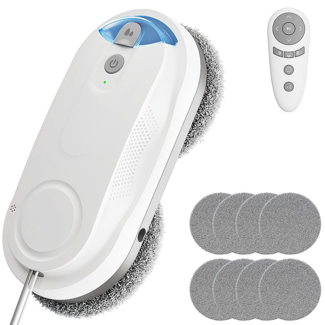 KKI Fensterputzroboter,Automatischer Fensterreiniger-Roboter, Dual-Spray, Max. 3200 Pa, KI-Pfadplanu