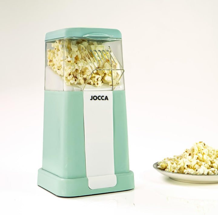 Jocca Popcorn-Maker Funny Cooking Türkis | Popcorn ohne Öle | 3 Minuten fertig | kompakt und einfach