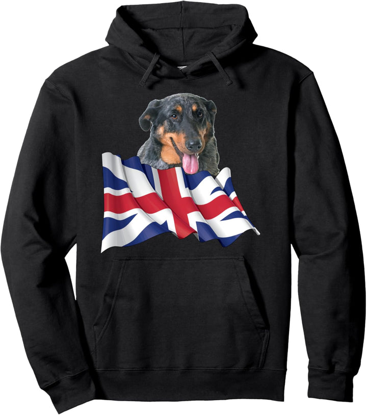 Union Jack Flag Dog Beauceron Pullover Hoodie
