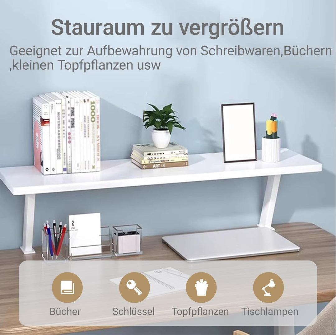 QSTGX Klemmbares Schreibtisch Organizer Regal, Schreibtischregal Adjustable Desk Shelf Clamp Tischve