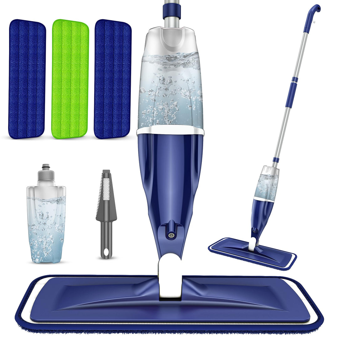 Wischer mit Sprühfunktion Spray Mop - EXEGO Sprühwischer Bodenwischer für die Bodenreinigung mit 3 W