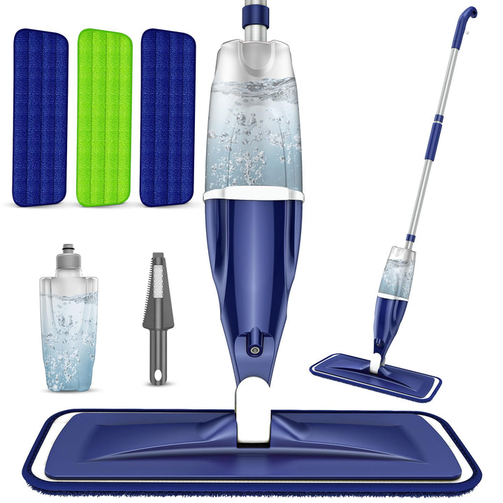 Wischer mit Sprühfunktion Spray Mop - EXEGO Sprühwischer Bodenwischer für die Bodenreinigung mit 3 W