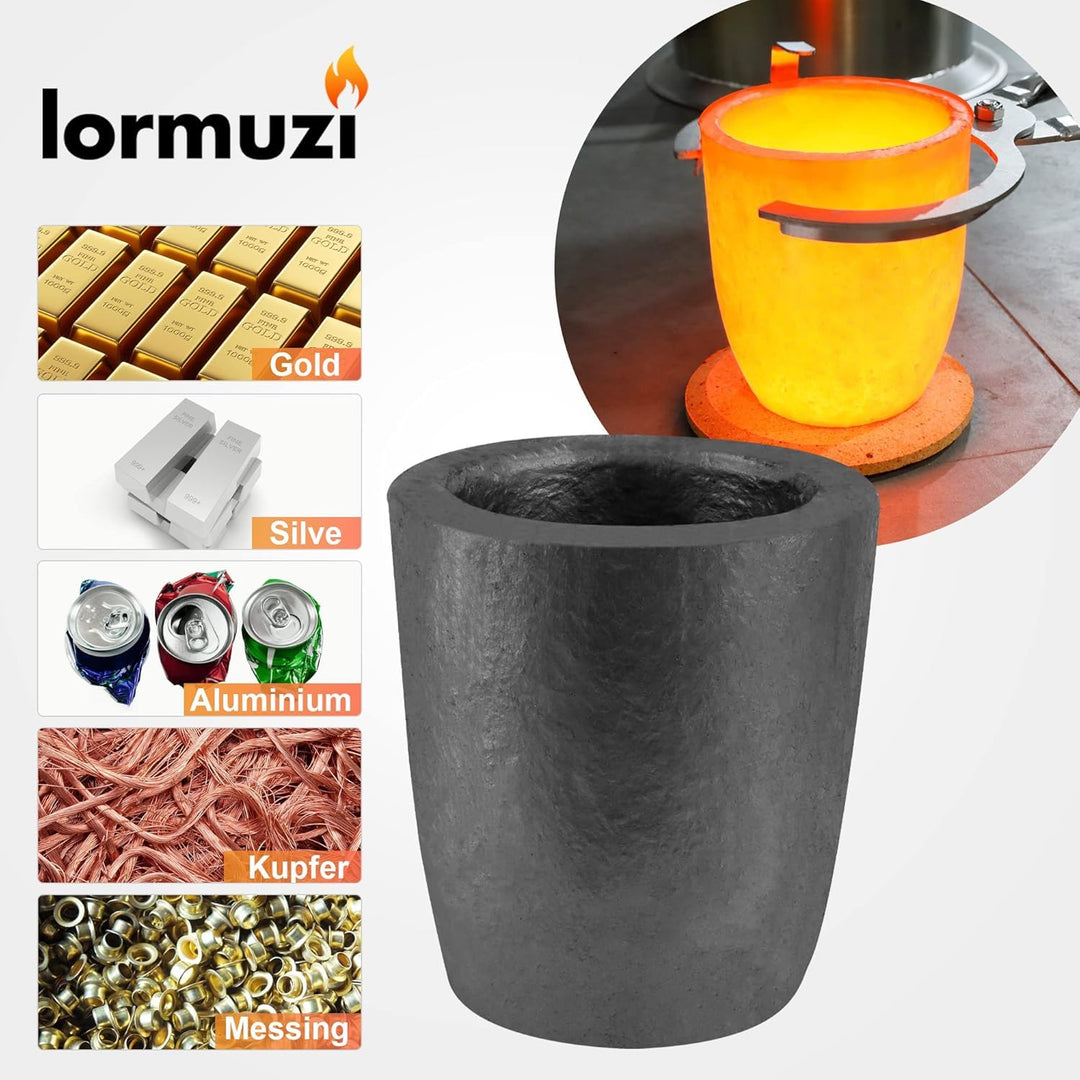 #4(4.5kg) Graphite Crucible for Metal Melting Casting Refining Gold Silver Copper Brass Aluminum 4,5