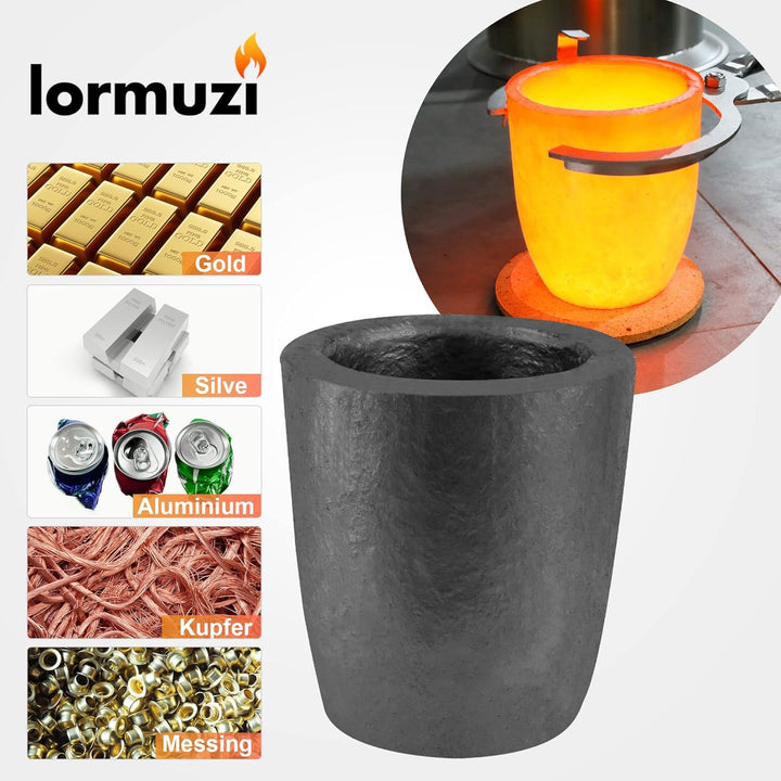 #4(4.5kg) Graphite Crucible for Metal Melting Casting Refining Gold Silver Copper Brass Aluminum 4,5