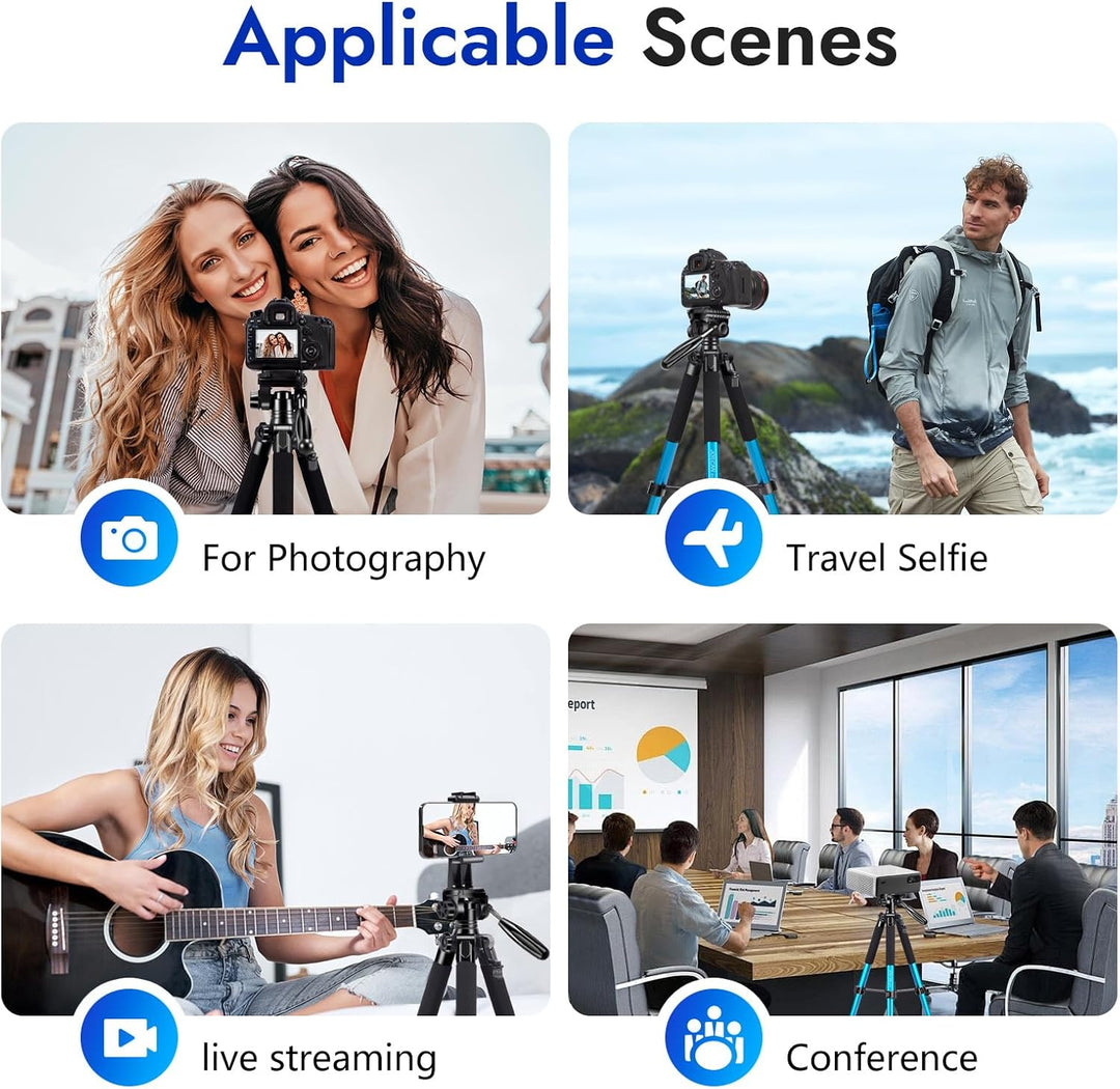 JOILCAN Kamera stativ, 187cm Aluminium Leichte Kamerastativ für Canon Nikon DSLR mit Abnehmbar 3-Weg