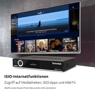 TechniSat DIGIT ISIO S4 – Twin Sat-Receiver mit alphanumerischem Display (HDTV Twin-Tuner, DVB-S2, P