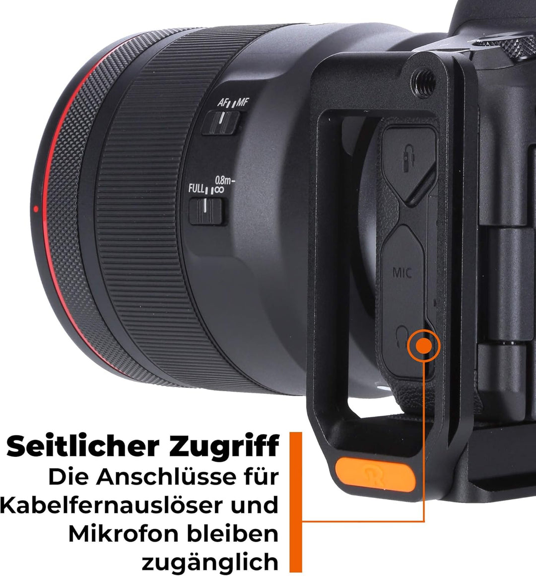 Rollei Universal L-Bracket, Arca-Swiss kompatibler L-Winkel für die Montage unter der Kamera &amp; QAL-5