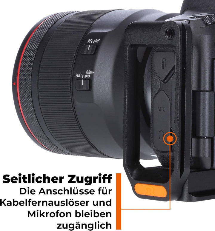 Rollei Universal L-Bracket, Arca-Swiss kompatibler L-Winkel für die Montage unter der Kamera &amp; QAL-5
