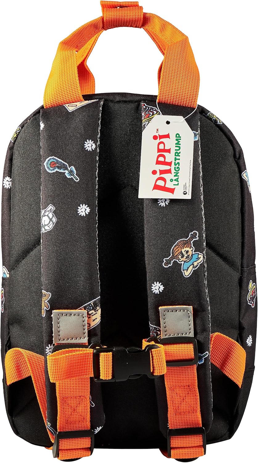 Pippi Langstrumpf Kids Small Backpack - Offiziell lizenziert - 300D Recyceltes Polyester - H29 x B20